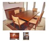 Dining room table,  6 chairs and buffet