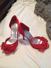 Red high heel Betts shoes
