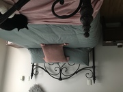 Wrought iron queen bed 